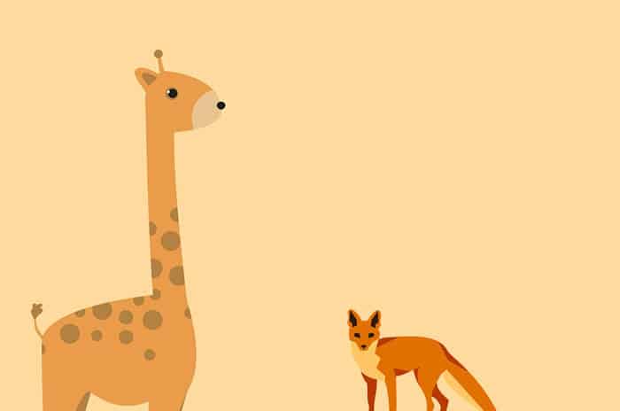 长颈鹿和狐狸