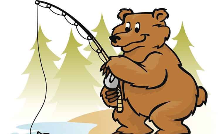 两只熊钓鱼 两只熊钓鱼