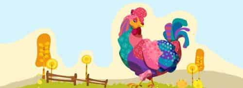 羡慕仙鹤的花母鸡 羡慕仙鹤的花母鸡