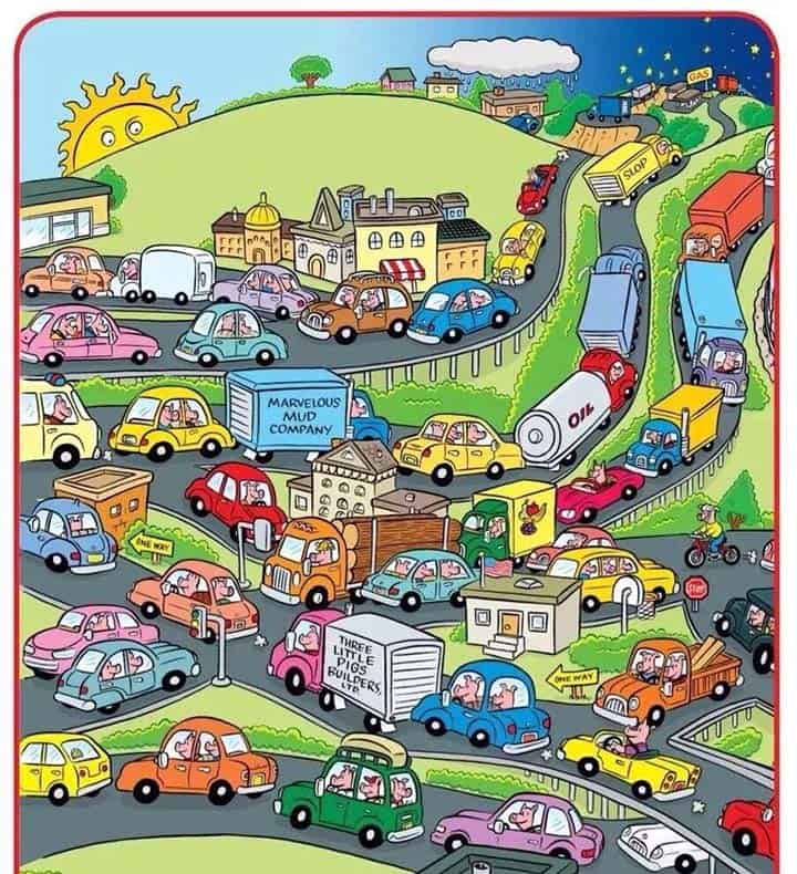 小猪们在开车（车轮上的小猪）