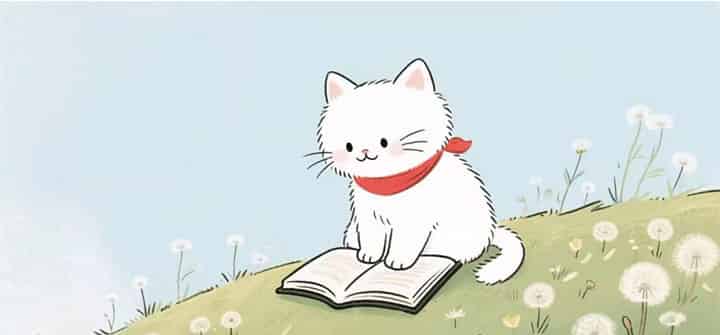 爱看书的小猫