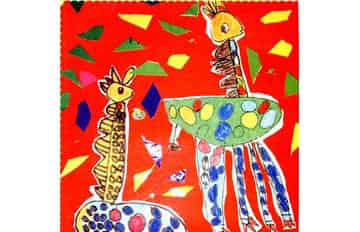 长颈鹿乐乐和欢欢的故事