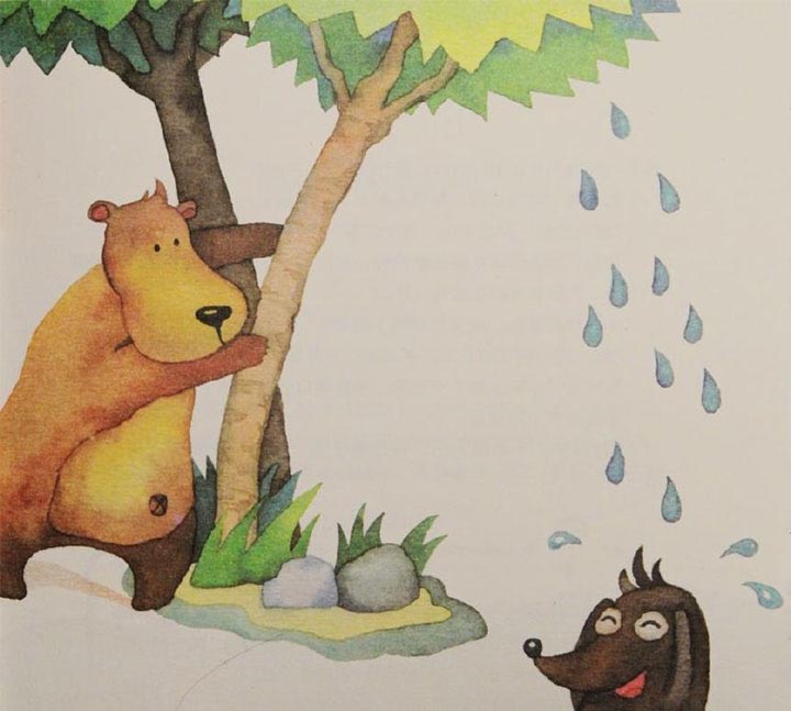 躲在树上的雨