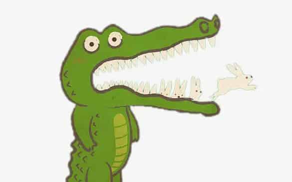 敢数鳄鱼牙齿的兔子