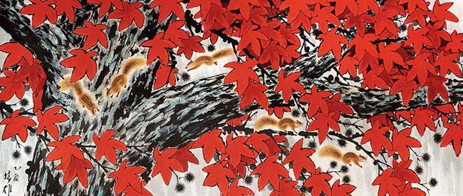 小松鼠的红地毯
