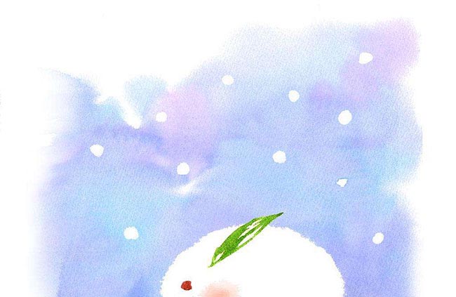 乖乖兔：雪花的样子