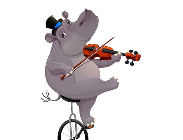 拉小提琴的大嘴河马 拉小提琴的大嘴河马