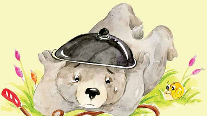 背着锅盖跳绳的熊