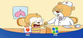 开水烫伤了小猴子