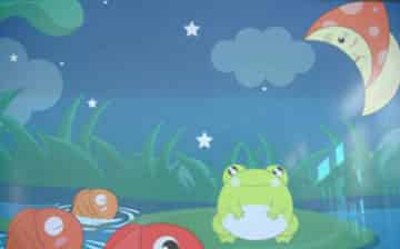 青蛙跳到月亮上