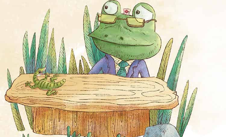 蔷薇花下的小壁虎