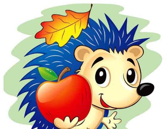 小刺猬丢苹果