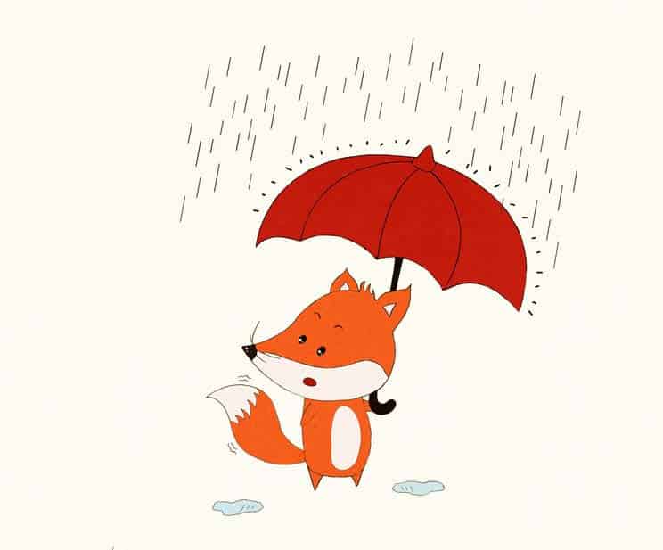 小狐狸与红雨伞