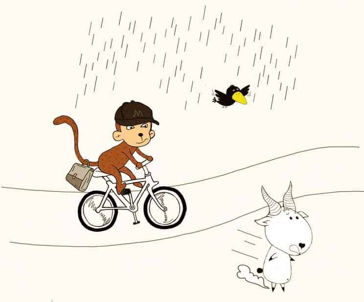 小狐狸与红雨伞