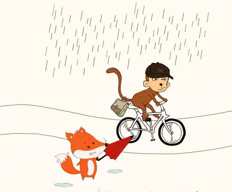 小狐狸与红雨伞