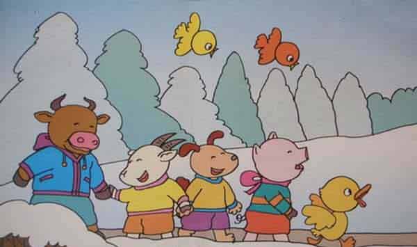 小动物扫雪的故事:雪中小路 小动物扫雪的故事:雪中小路