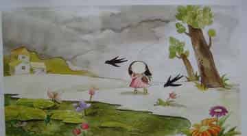 宝宝的疑惑（燕子低飞）